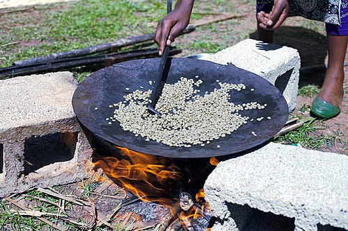 traditional ethiopian coffee roasting